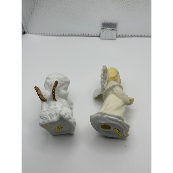 Set Of 2 Angel Figurines Cherub & Standing Angel Decorative Collectibles - Picture 13 of 15